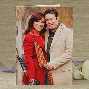 Romantic Photo Personalized Greeting Card - Vertical