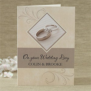 On Your Wedding Day Personalized Greeting Card