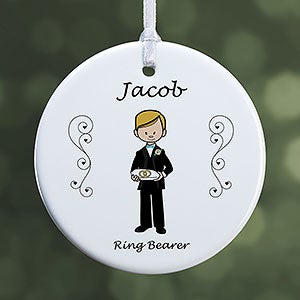 Personalized Wedding Party Christmas Ornament - 1-Sided