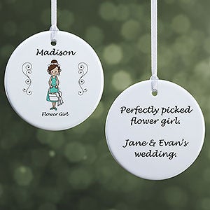 flower girl christmas ornament