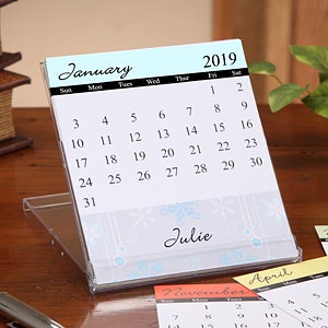 Personalized Desk Calendar - Changing Seasons