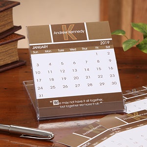 Personalized Desk Calendars - Inspirational Quote