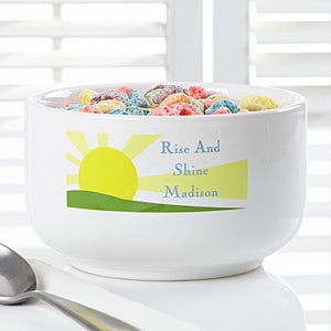 Personalized Cereal Bowls   Rise & Shine