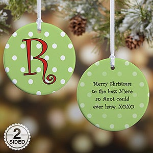 2-Sided Dot To Dot Personalized Ornament