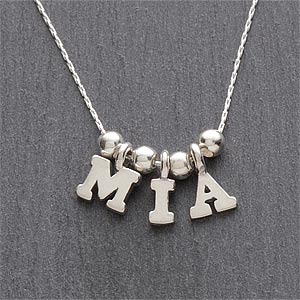 One & Only Silver Personalized Necklace - 1-4 Letters