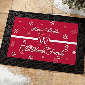 Personalized Holiday Doormat   Winter Wonderland   7808