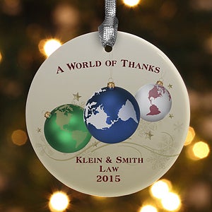 Personalized Christmas Ornaments   A World of Thanks