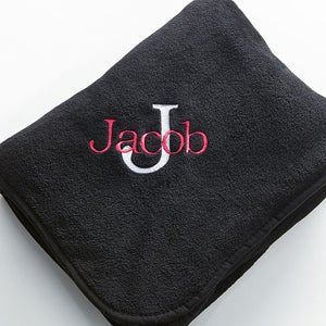 Black Personalized Fleece Blanket for Kids   All About Me