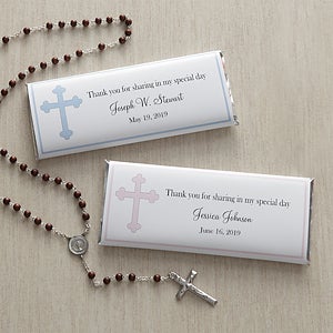 Personalized Candy Bar Wrappers - Holy Cross - Set of 12