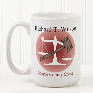 Personalized Large Coffee Mugs for Lawyers - Coffee & Counsel