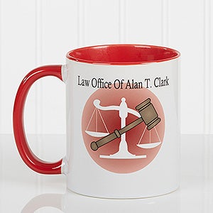 Coffee & Counsel Personalized Coffee Mug 11 oz.- Red