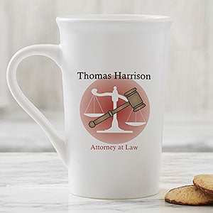 Personalized Latte Mugs For Lawyers & Law Professionals