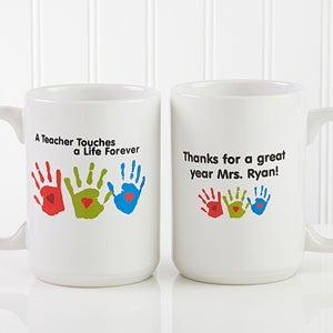 Touches A Life Personalized Teacher Coffee Mug 15 oz.- White