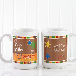 Preschool/Daycare Personalized Teacher Coffee Mug 15oz.- White