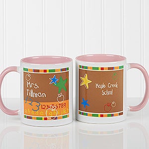 Preschool/Daycare Personalized Teacher Coffee Mug 11oz.- Pink