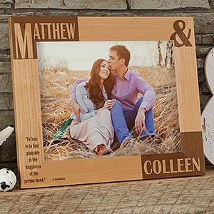 Romantic Personalized Picture Frames - Because of You - 8x10