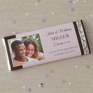 Filigree Photo Candy Bar Wrappers