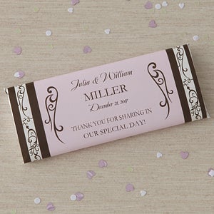 Filigree Custom Candy Bar Wrappers