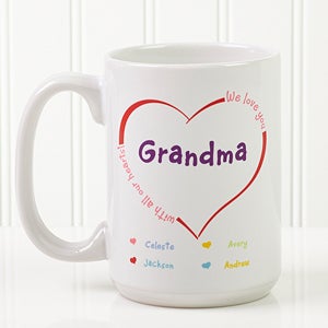 Personalized Large Coffee Mug for Her   All Our Hearts