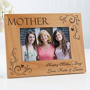 Personalized Picture Frames for Mom - Loving Hearts - 4x6