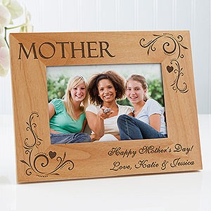 Personalized Picture Frames for Mom   Loving Hearts   4x6
