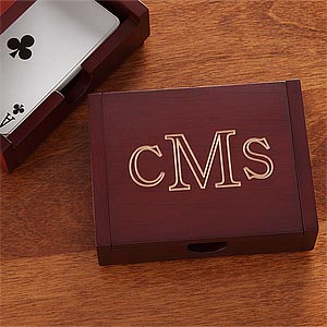 Personalized Playing Card Box   Monogram