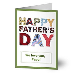 Personalized Father's Day Greeting Cards - Ties