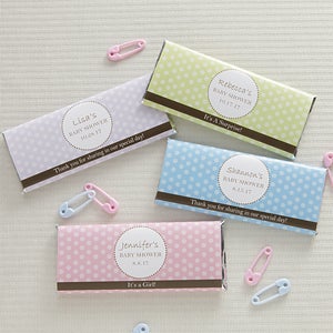 Pretty Polka Dot Personalized Candy Bar Wrappers