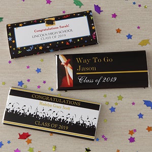 Personalized Graduation Party Candy Bar Wrappers - Way To Go Grad - Set of 12