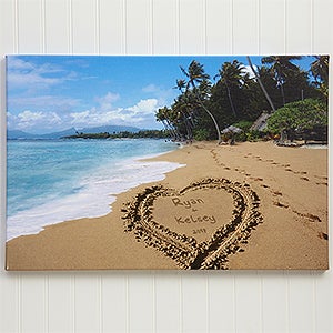 Our Paradise Island Personalized Canvas Print- 20 x 30