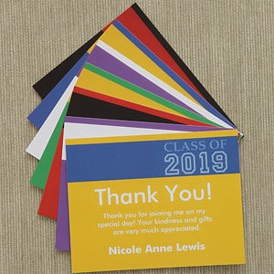 Personalized Graduation Thank You Notes - Academic Adventures - Set of 12