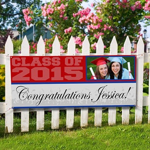 Photo Personalized Graduation Banners   Class Of