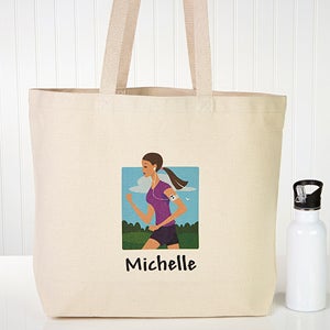 Workout Girl Personalized Tote Bag