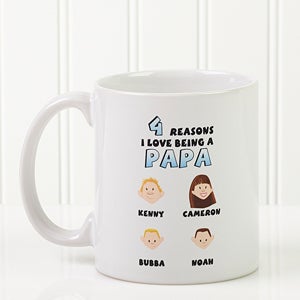 Personalized Family Characters Coffee Mug   His Reason Why