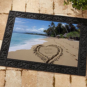 Personalized Doormat - Sandy Beach Tropical Island Doormat