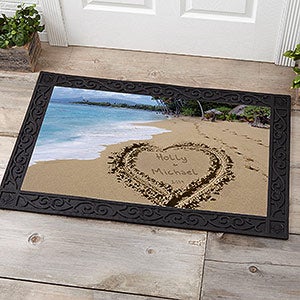 Personalized Doormat - Tropical Island Design