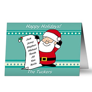 Santa's List Christmas Cards