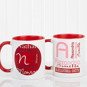 Personally Yours Personalized Coffee Mug 11oz.- Red