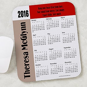 Personalized Calendar Mouse Pad   You Design Quotes