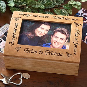 Custom Engraved Wooden Photo Keepsake Box