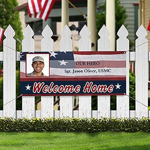 Personalized Military Proud Photo Banner