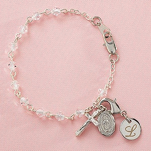 Personalized Christening Gifts   Babys First Rosary Bracelet