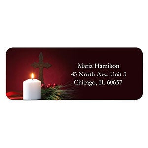 Personalized Light Of Christmas Return Address Labels - 1 set of 60