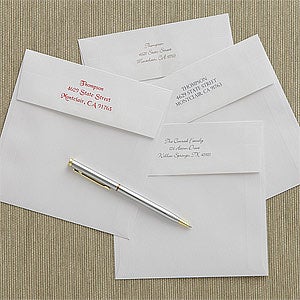 Personalized Return Address Imprinted Envelopes - 6 x 6 - Set of 15