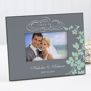 Personalized Picture Frames - Love Is Romantic Photo Frame