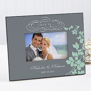 Personalized Picture Frames   Love Is Romantic Photo Frame