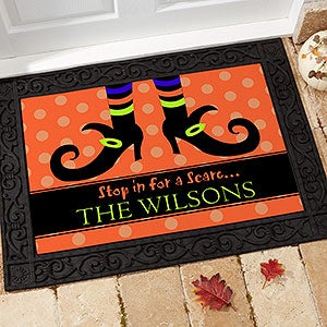 Stop In For A Scare Personalized Doormat- 18x27