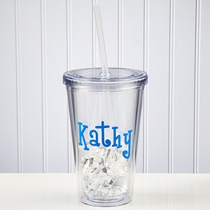 Personalized Reusable Drink Cup with Name   Insulated Acrylic