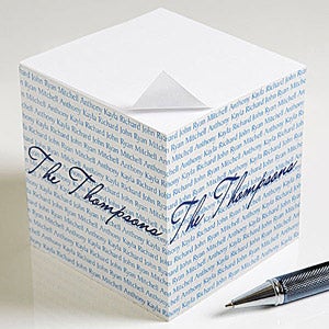 Personalized sticky Note Cubes - Family is Forever