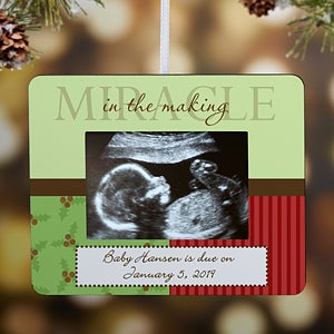 Baby Announcement Personalized Christmas Ornament Frame